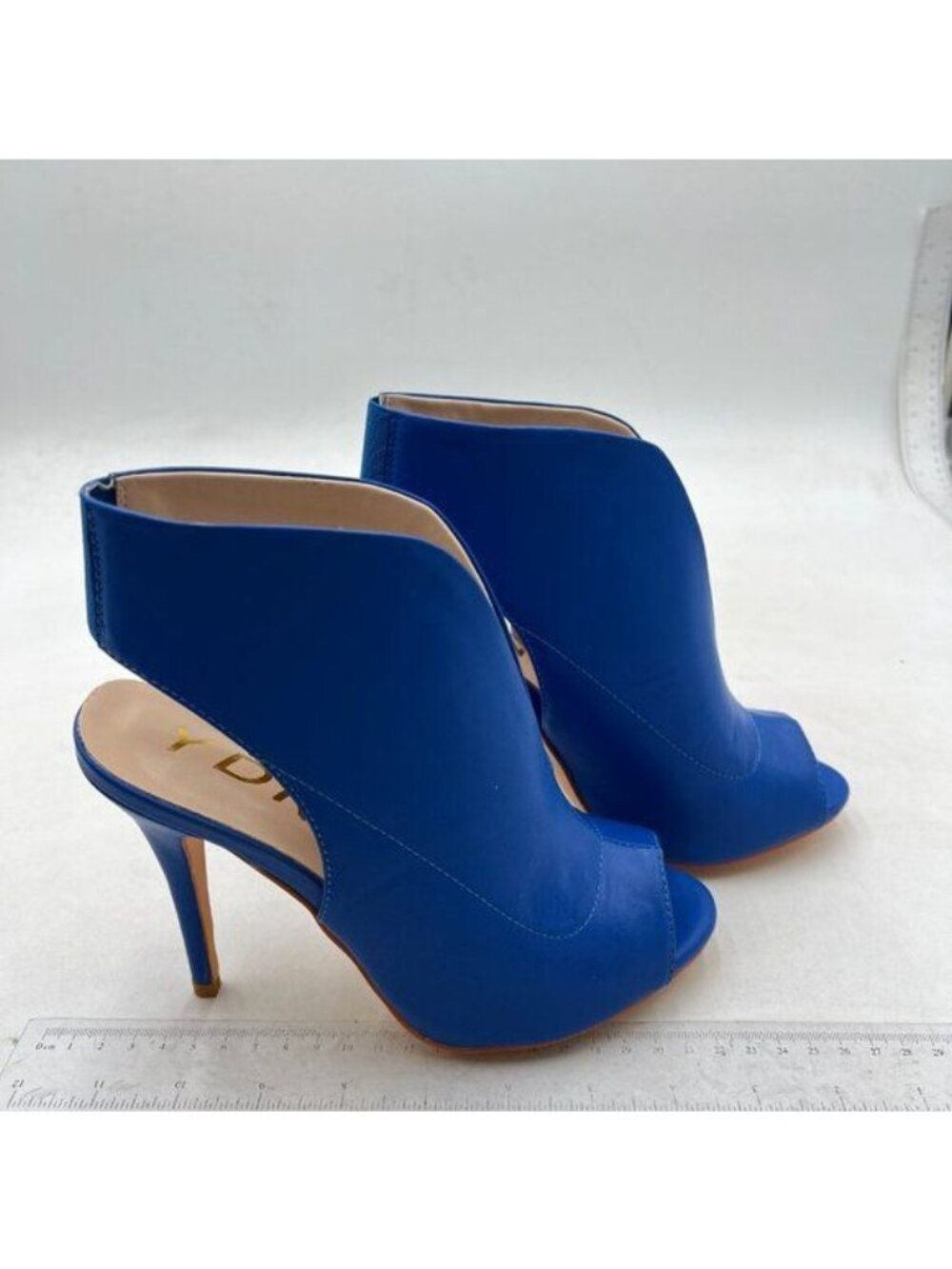 YDN Women's Chic Slingback Peep Toe Stiletto High Heel Sandals Ankle Boots Blue - Picture 4 of 8